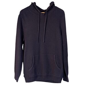 Jetty Men's Navy Blue Knit Hoodie M Classic Grunge Cozy Outdoor